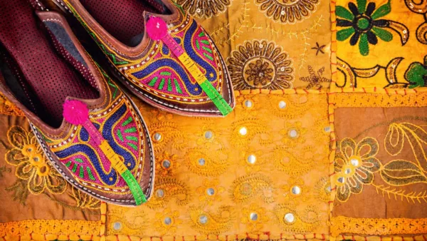 Ethnic Rajasthan shoes.