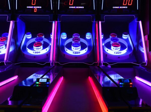 Gaming Wallpapers 5 Led Lighted Bowling Arcade Machine Wallpaper