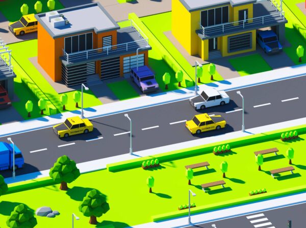 Gaming Wallpapers 6 Low Poly Video Game City Gaming Wallpaper