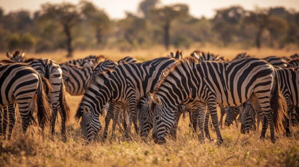 freewallpapers4u 25 Group Of Zebras Grazing Together In The African Savannah – Animal Wallpapers Hd