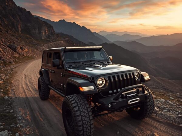 Jeep Off-Road Wallpaper Driving On A Dirt Trail In The Hills